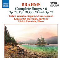 BRAHMS, J.: Songs (Complete), Vol. 6 (Valentin-Fieguth, Ingenpaß, Eisenlohr)