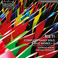 RIETI, V.: Piano Solo and Duo Works (Complete), Vol. 2 (Koukl, V. Rossetti)