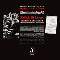 RACHMANINOV, S.: Piano Concerto No. 3 (Biret, Boston Symphony, Leinsdorf) (performance on 22 November 1963) (LP release)