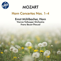 MOZART, W.A.: Horn Concertos Nos. 1-4 (Mühlbacher, Vienna Volksoper Orchestra, Bauer-Theussl)